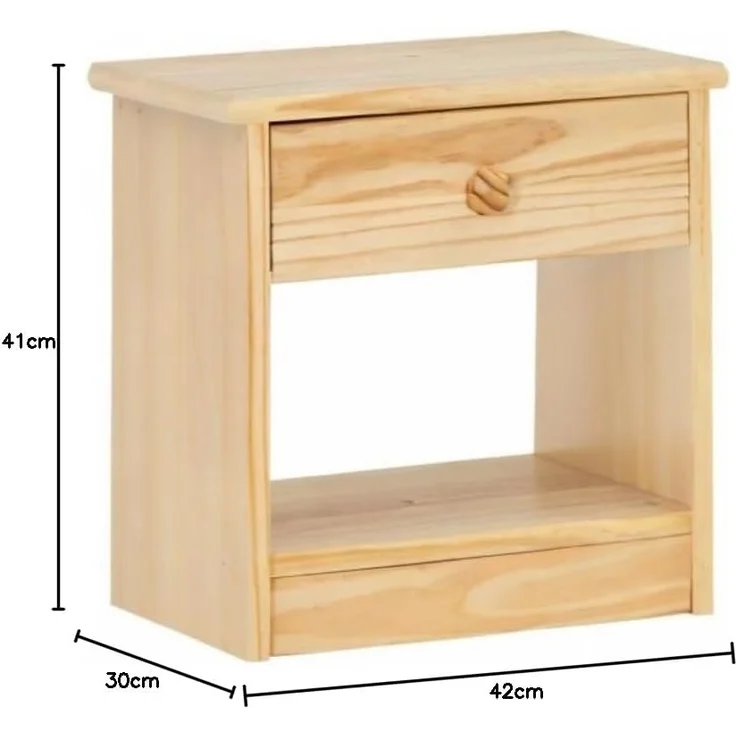 IDIMEX Nachtkommode MORITZ, Nachttisch Nachtkommode Nachtkonsole Kiefer Massivholz lackiert Landha – Bild 2