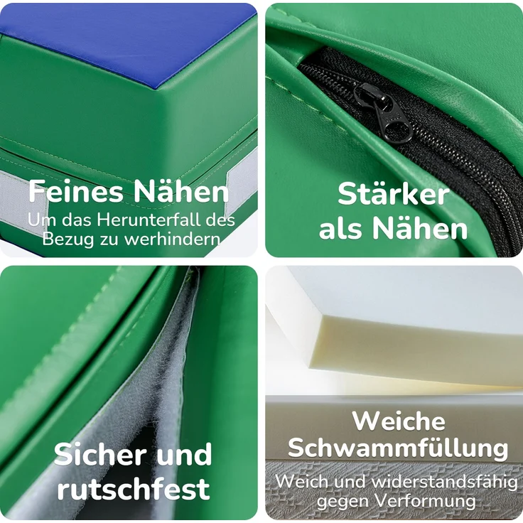 6 TLG Riesenbausteine zum Toben & Klettern Großbausteine für Kinder. Treppe und Rutsche für Kinder - Spielzeug zum Klettern, Rutschen und Krabbeln. im Vorschulalter & Babys Softbausteine, bunt. – Bild 8