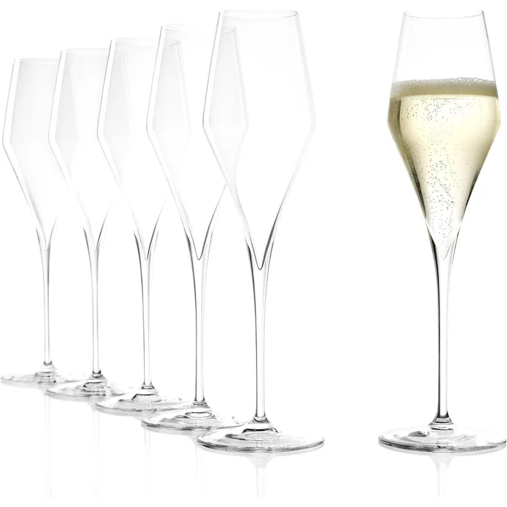 Stölzle Lausitz Q1 Champagnerkelch mundgeblasen 6er Set - A