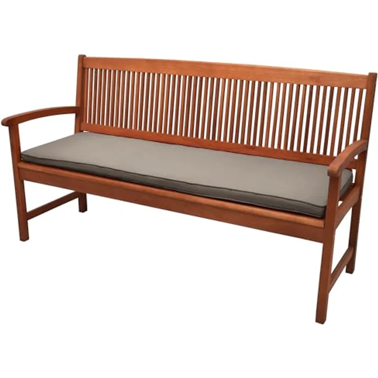 Beautissu Bankauflage Loft BK, 120x48x5cm, taupe, robustes Sitzkissen mit abnehmbarem Bezug und Reißverschluss – Bild 8
