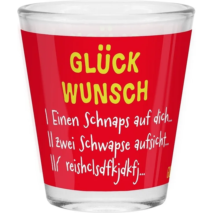 Schnapsglas Shot Stamper Lustiges Motiv Geschenk Sheepworld GLÜCKWUNSCH 074544