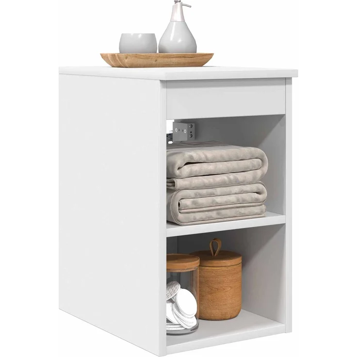 vidaXL Badezimmerschrank Weiß 30 x 44,5 x 50 cm Holzwerkstoff 890350 – Bild 3