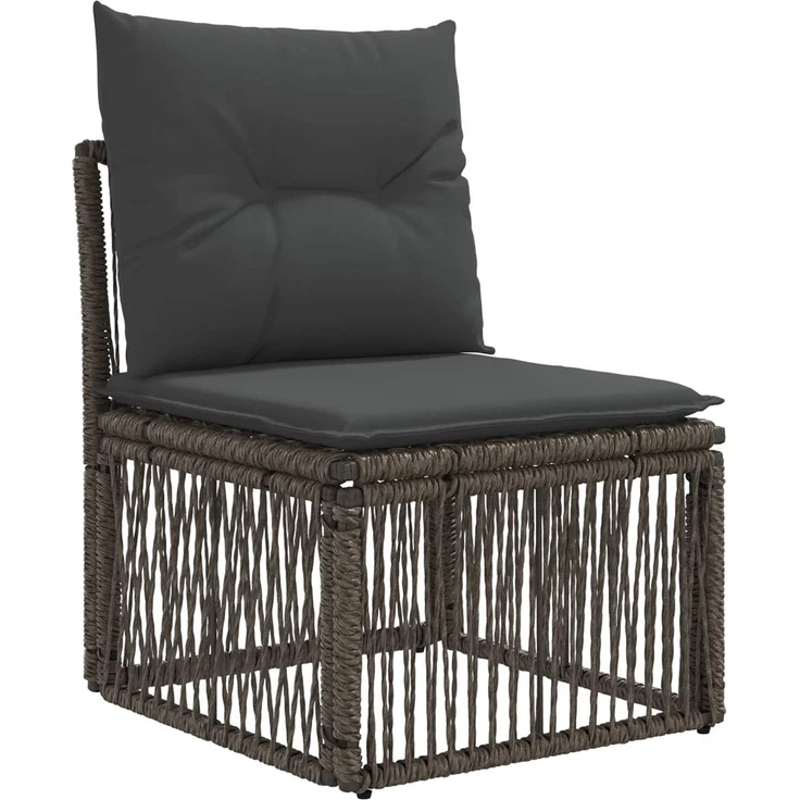 vidaXL Gartensofa-set 9 pcs Grau Poly-Rattan 3435734 – Bild 2