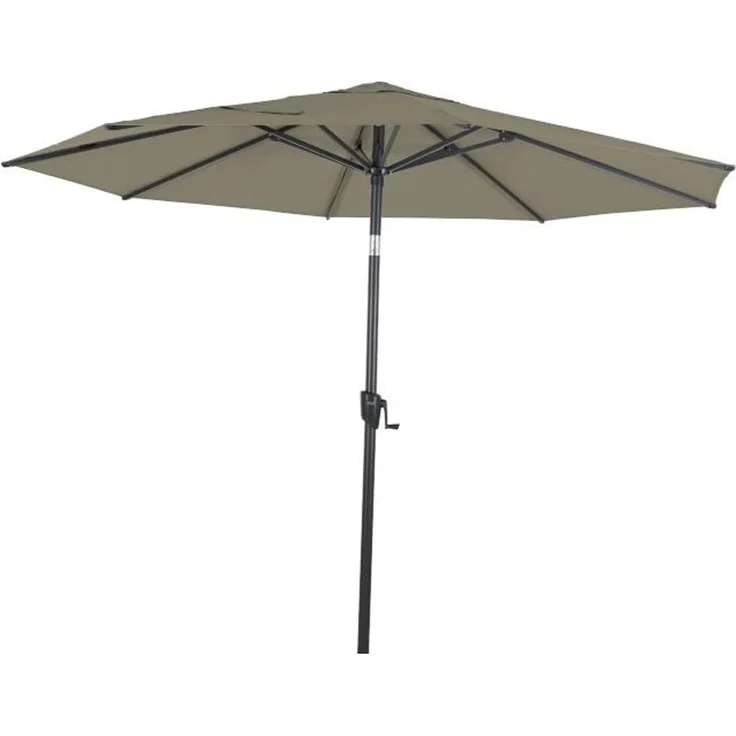 SIENA GARDEN Bosco Mittelstockschirm anthrazit/taupe Ø 300 cm Gestell Aluminium anthrazit, Bezug 100% Polyester, 280g/m² in taupe-meliert, UPF 50+ – Bild 2