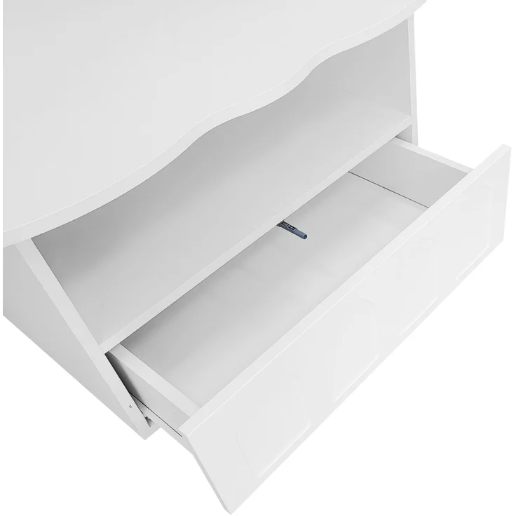 Couchtisch aus Spanplatte mit Schublade & Ablagefach, 100x60x40,5 cm, Weiß – Bild 7