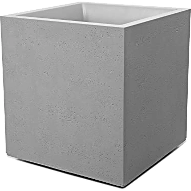 ONDIS24 Pflanzkübel Pflanzkübel Blumenkübel Blumentopf Vulkan 40, Gestein/Basalt/Graphit Optik mit Wasserspeicher – Bild 1