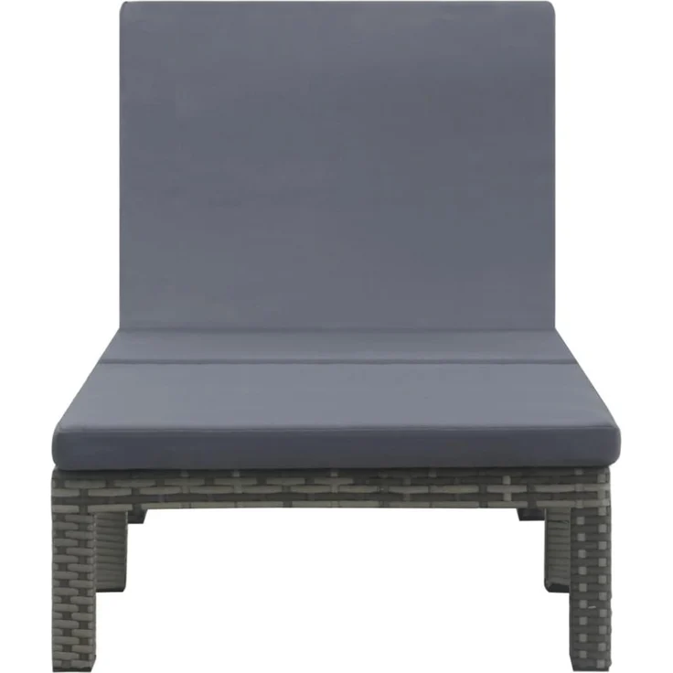 vidaXL Sonnenliege mit Auflage Poly Rattan Anthrazit 47752 – Bild 5