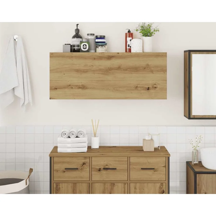 Bad-Wandschrank Artisan-Eiche 100 x 25 x 40 cm Holzwerkstoff – Bild 3