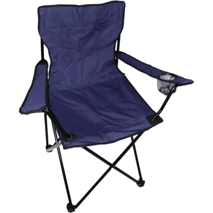 Anglersessel Campingstuhl Getränkehalter Campingstuhl Tasche Blau – Bild 6