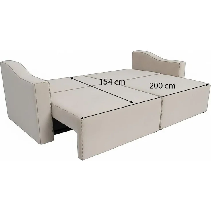 Wohnero24 Schlafsofa MONELLA 234x100 cm – modernes Sofa mit Schlaffunktion 154x200 cm & Bettkasten, RIVIERA Veloursstoff in Hellgrau – Bild 7