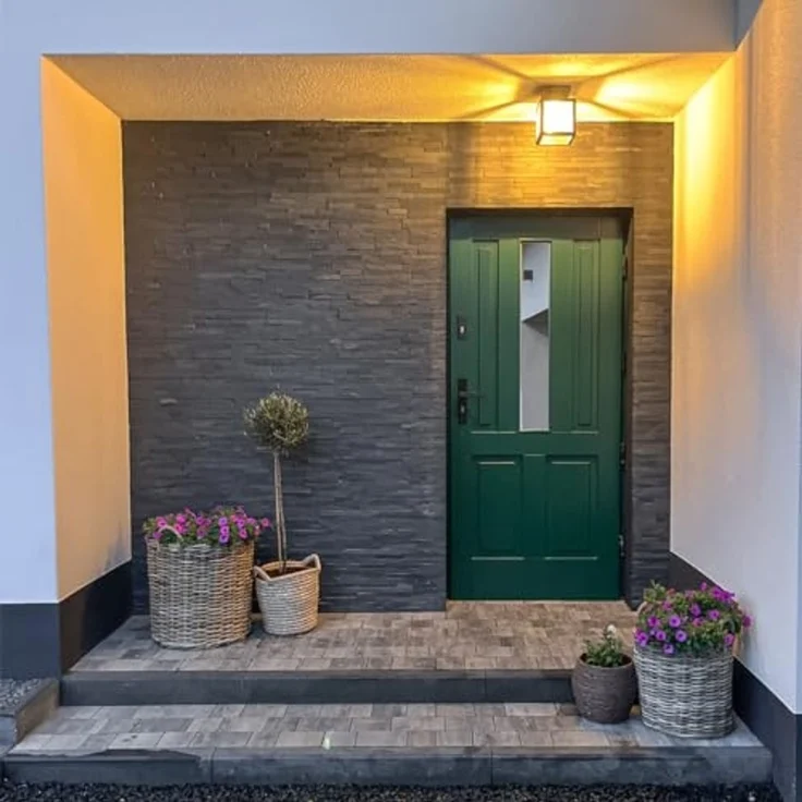 Qazqa Außen-Deckenleuchte Rotterdam, ohne Leuchtmittel, E27, Schwarz, Modern, Edelstahl, 1-flammig – Bild 2