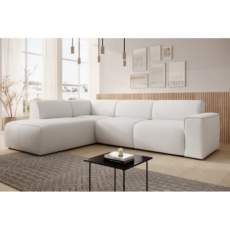 AX LIVING Couch Sofa L Form Didim L Weiß – 292 cm, stilvoll & bequem L