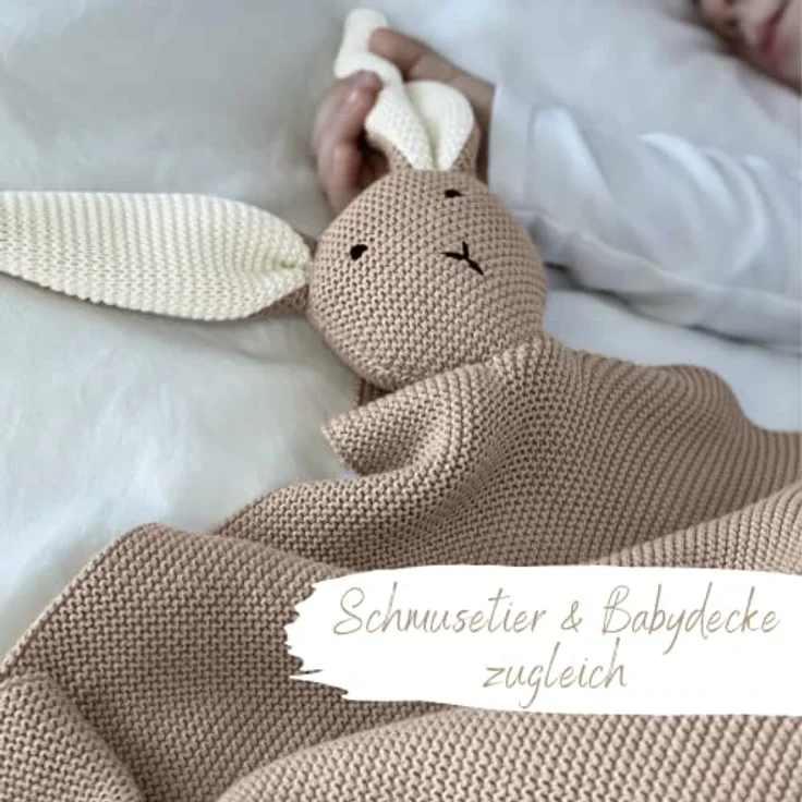 Babydecke DIKOS® Babydecke SCHMUSE-HASE Baby Geschenk Mädchen Junge Geschenkset, DIKOS, Geschenk zur Geburt, PREMIUM Qualität, 100 % BIO Baumwolle, nachhaltig – Bild 7
