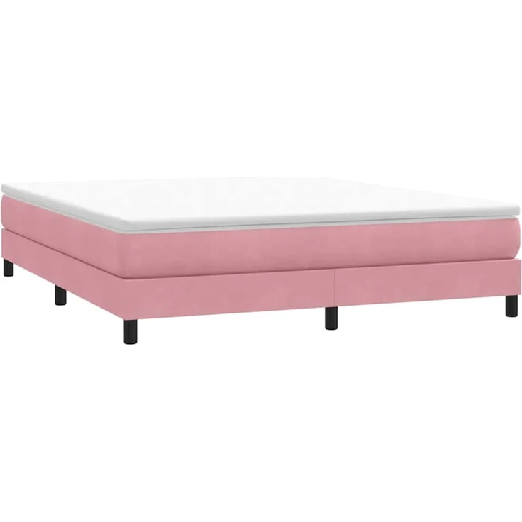 vidaXL Boxspringbett ohne Matratze Rosa 180x220 cm Samt 3315890 – Bild 3