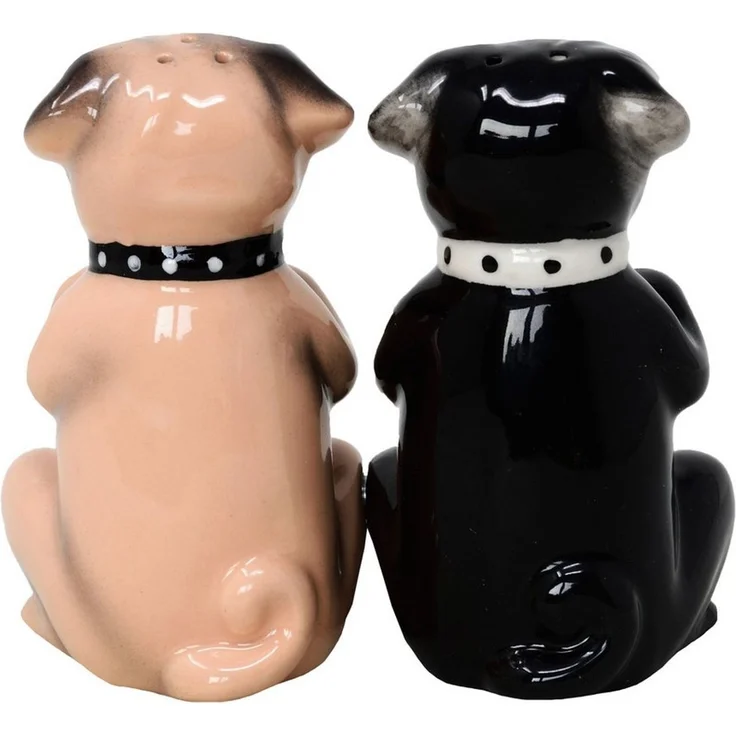MystiCalls Salz- / Pfefferstreuer Salz- und Pfefferstreuer Mops - Pugs Hund Tier Gewürzstreuer, (2-tlg), Mit Magneten verbunden – Bild 3