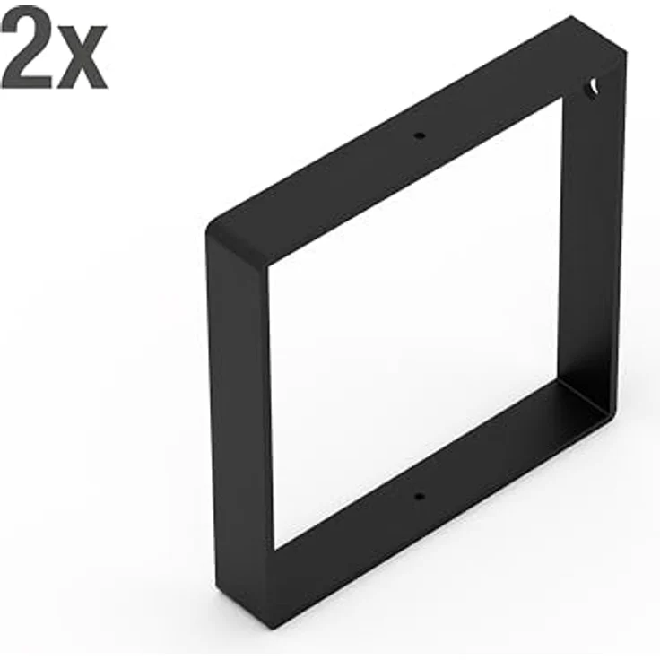 Alberts Regalträger, Schwarz, Metall, 3x18x18 cm, für Wandregale im Wohnzimmer – Bild 2
