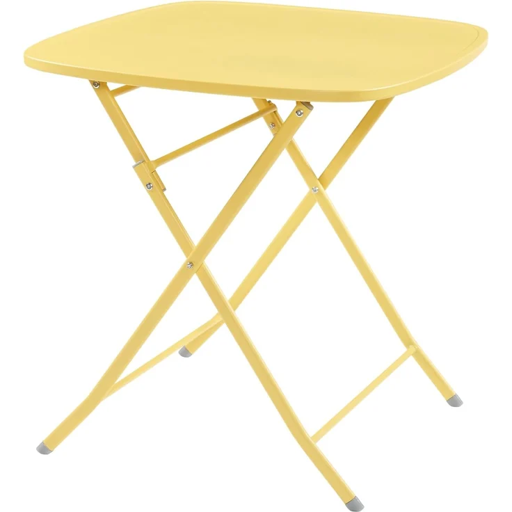 Klapptisch Sande Stahl 71x70x70 cm Gelb [en. casa] – Bild 3