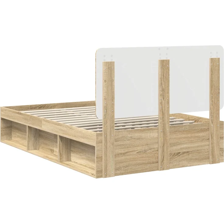 vidaXL Bettrahmen Sonoma 120 x 200 cm Massives Kiefernholz 3412508 – Bild 8