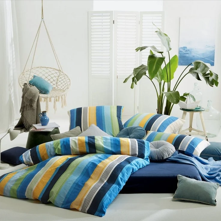 Erwin Müller Bettwäsche Bettwäsche, Seersucker, 2 teilig, Steifen – Bild 2