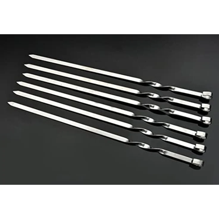 BAYLI Grillspieß 18 x Grillspieße aus Edelstahl, 45cm Schaschlikspieße, Schampura – Bild 5
