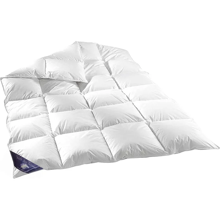 Welt der Träume Daunen Bettdecke, Füllung: 60% Daunen- / 40% Federnanteil, Füllgewicht: 1800 Gramm, Farbe: weiß, Größe: 200x220 cm, Öko-Tex Zertifiziert – Bild 1
