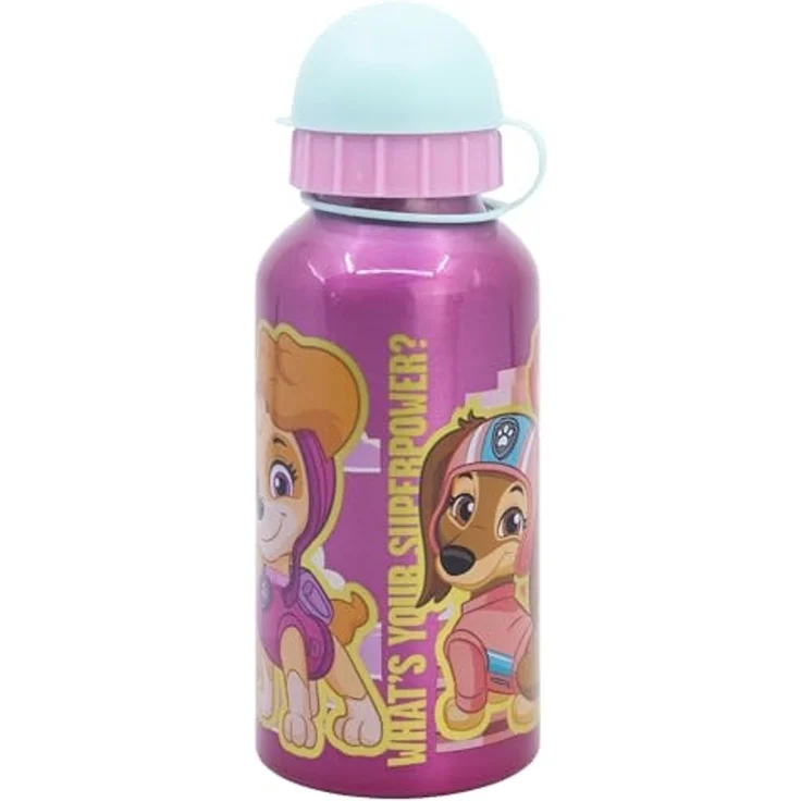Paw Patrol Trinkflasche Aluminium, 400 ml, mit Sicherheitsverschluss – Bild 1