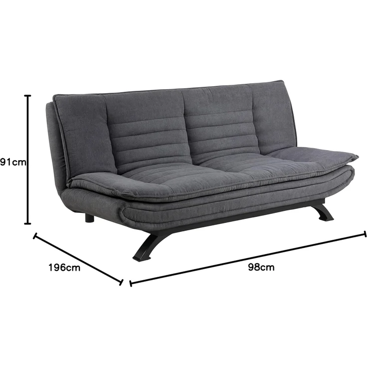 Actona 'FAITH' Schlafsofa, 196 x 91 x 98 cm, Dunkelgrau – Bild 3