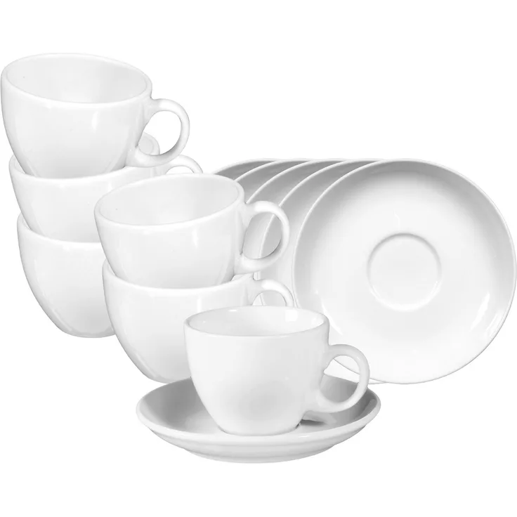 Seltmann Weiden VIP. Cappuccinotasse mit Untertasse 220 ml 6er Set