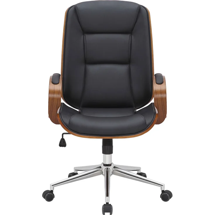 CLP Bürostuhl Yankton Kunstleder höhenverstellbar und drehbar,walnuss/schwarz – Bild 6