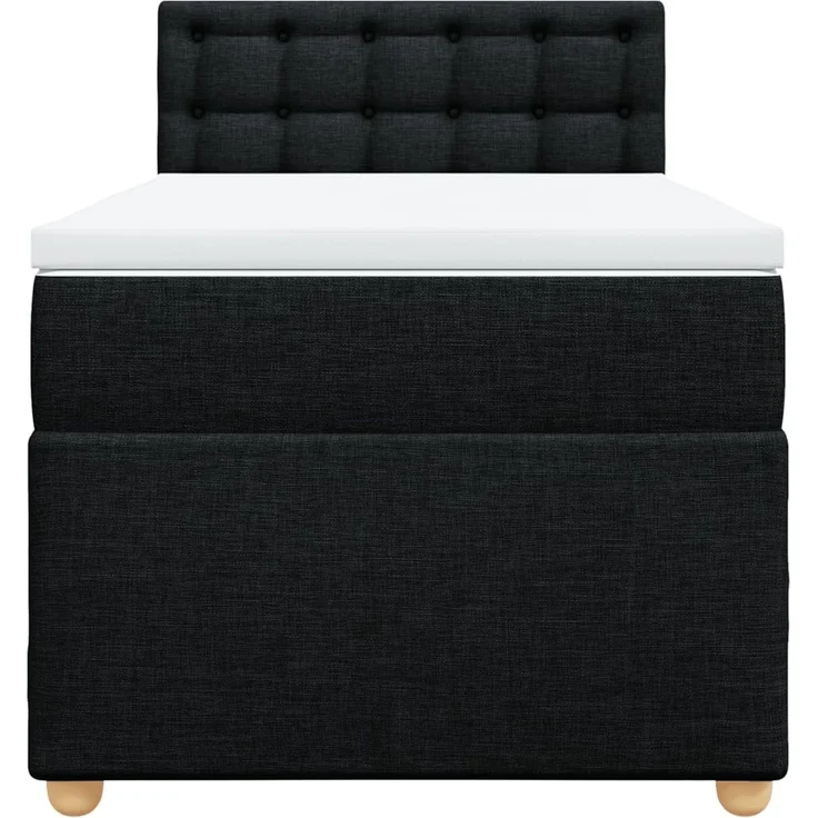 vidaXL Boxspringbett mit Matratze Schwarz 100x200 cm Stoff 3288907 – Bild 6