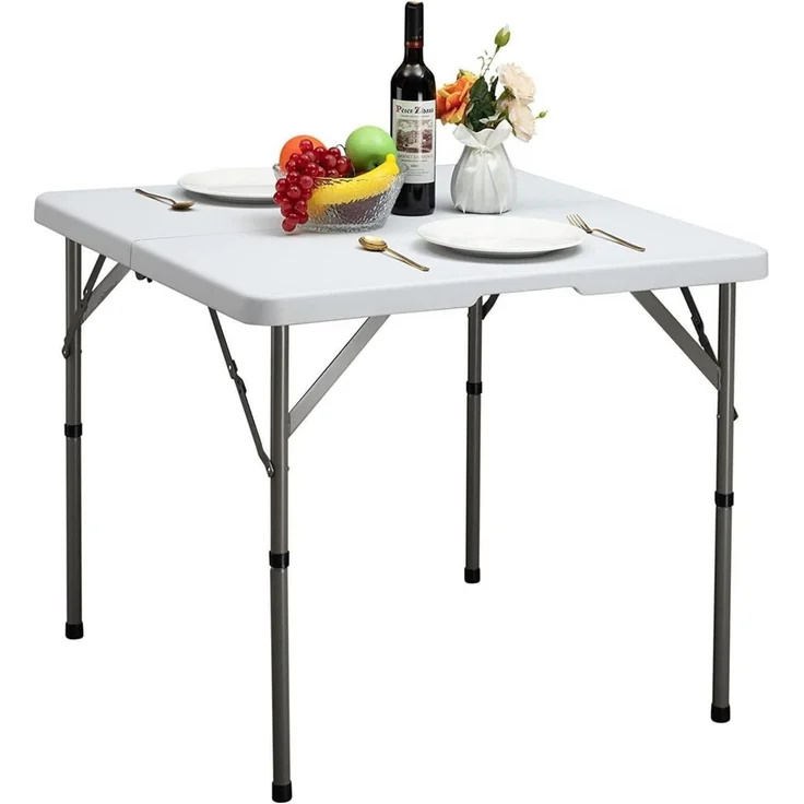 Klapptisch Campingtisch 87cm Küche Quadratisch Klappbar Gartentisch Balkontisch – Bild 1