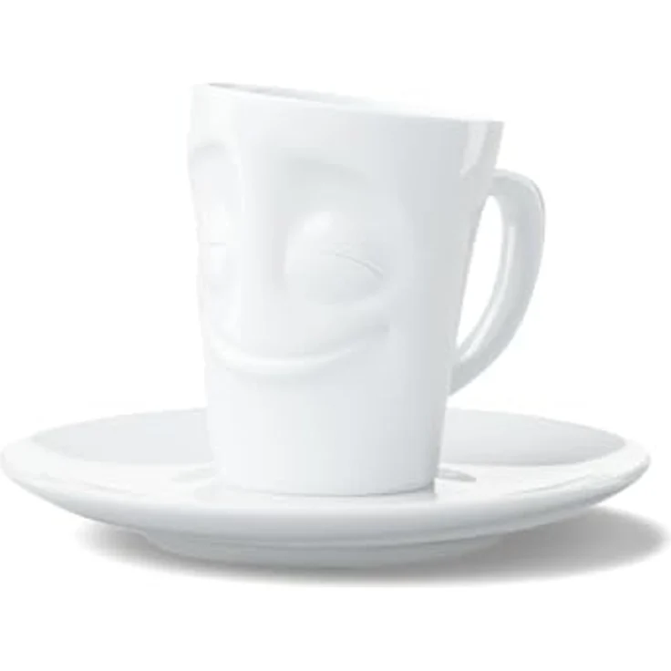 FIFTYEIGHT Espresso Mug mit Henkel 80ml - Vergnügt weiß – Bild 2