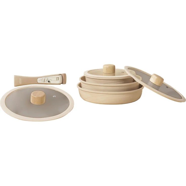 Hermia Concept 'Hona Daily - Cream' Topfset (9-teilig), Creme, Ø 24 cm – Bild 8