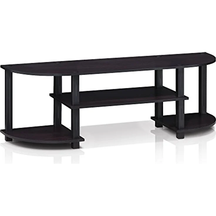 Furinno TV-Regal mit 4 Ablageflächen, Dunkle Walnuss, 34. 04x120. 02x40. 39 cm – Bild 6