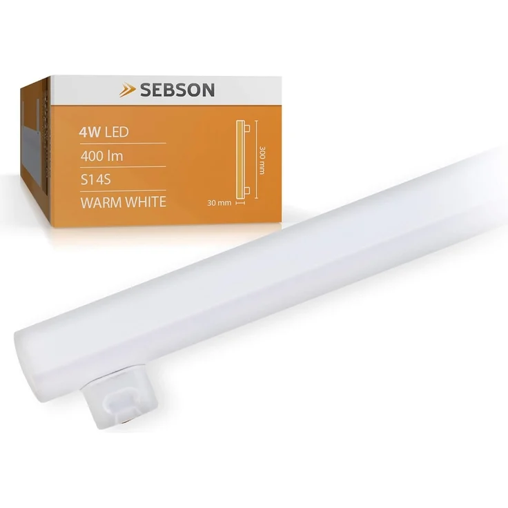 SEBSON LED-Leuchtmittel LED Lampe S14S 30cm, 4w 400lm, warmweiß, LED Linienlampe 150°, 1 St. – Bild 1