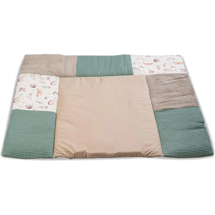 ULLENBOOM Wickelauflage 85x75 cm Waldfreunde (Made in EU) - Wickelunterlage Waschbar und für Unterwegs geeignet, Bezug: 100% OEKO TEX Baumwolle, Wickeltischauflage 75x85 – Bild 1