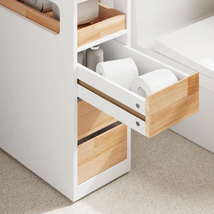 SoBuy BZR54-IV-WN Badunterschrank, MDF, Lackiert, Weiß, 25 x 32 x 9 cm – Bild 8