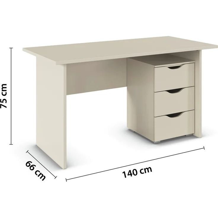rauch Frieda, Schreibtisch, 3 Schubladen, Farbe Beige, BxHxT 140x75x66cm – Bild 4