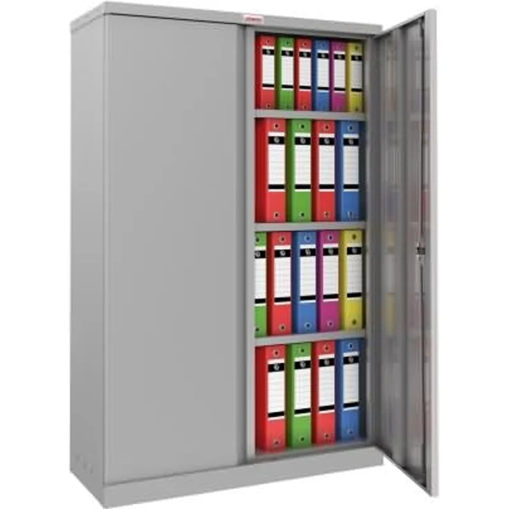 Phoenix Stahlschrank SCL1491GGK 2 Türen 3 Böden grau/grau Schlüssel – Bild 2