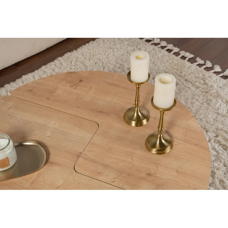 Couchtisch, 'Moira', 41 x 90 x 90, Eiche – Bild 6