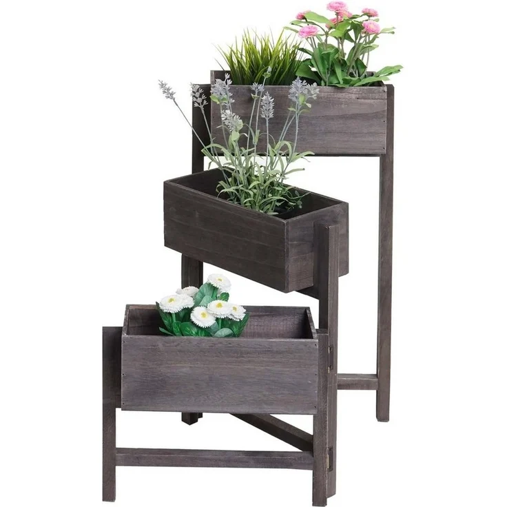 MCW Standregal T275, 3 Körbe für Pflanzen, Bodenschoner, Individuell aufklappbar – Bild 2