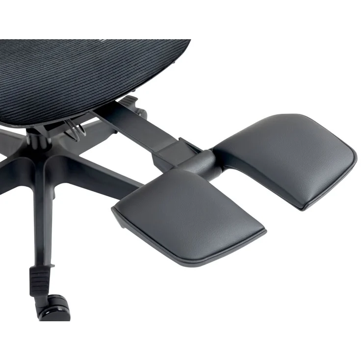 Novel 'DOMINIC' Drehstuhl, Stoff schwarz, 72.5 x 118.5 x 67.5 cm, mit Beinauflage und 140 kg belastbar – Bild 2