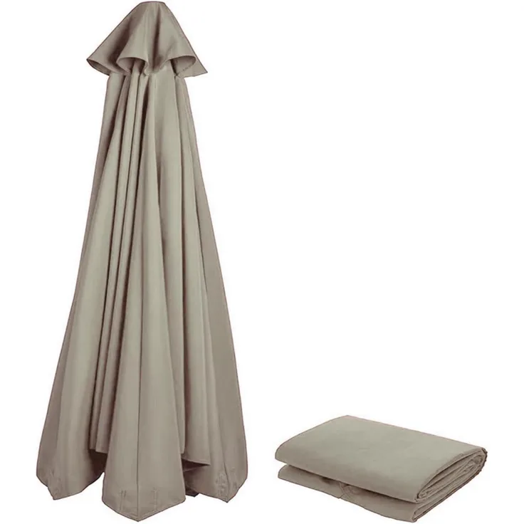 Sonnenschirm Ersatzbezug 3m 4m 270cm UV 230 cm 6 streben Taupe
