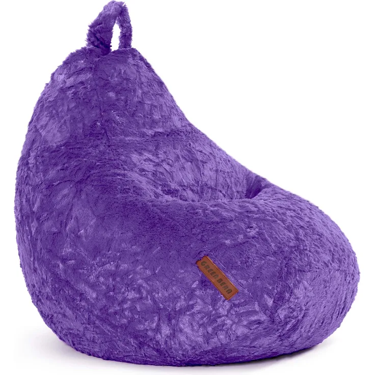 Green Bean® Plüsch Sitzsack 45x45x60cm - Indoor Sitzkissen mit 120L EPS Perlen Füllung Kuschelig Waschbar - Lila
