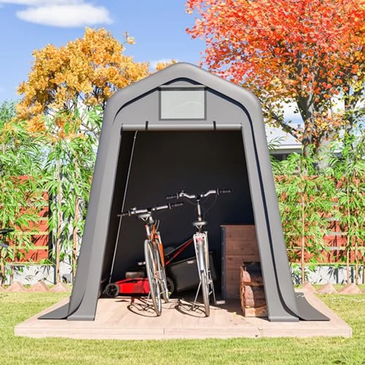 Ball & Cast Fahrradgarage, Motorrad Garage mit aus PE-Material mit Rollos – Bild 2