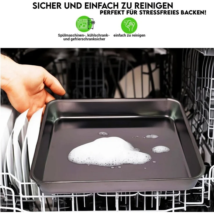hausleben Backform Back- und Auflaufformen Set, (2-tlg), Spülmaschinenfest - 26x20x5 cm und 31x24x5 cm – Bild 3