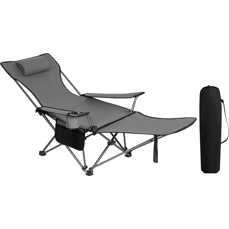 Woltu Campingstuhl (1 St), klappbar für Outdoor mit Armlehnen Getränkehalter – Bild 1