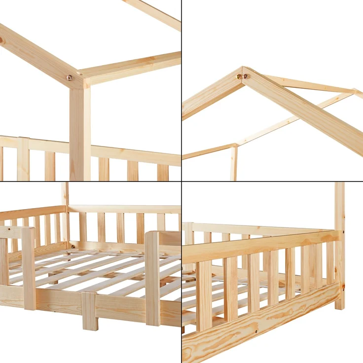 Kinderbett Treviolo 120x200 cm Holzfarben [en. casa] – Bild 5