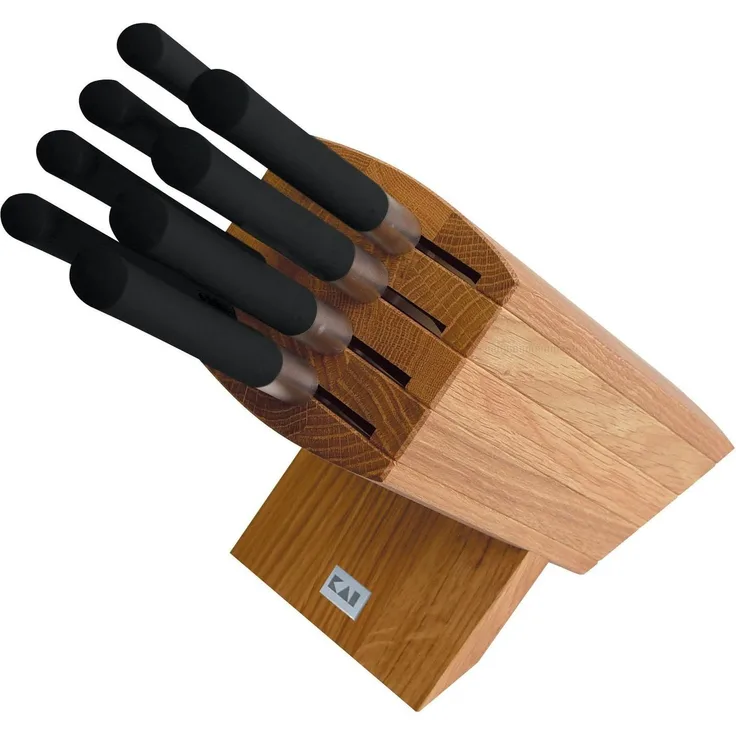 Kai Wasabi Black Messerblock mit 8 Messer, Messerhalter, Messer Aufbewahrung, 6799