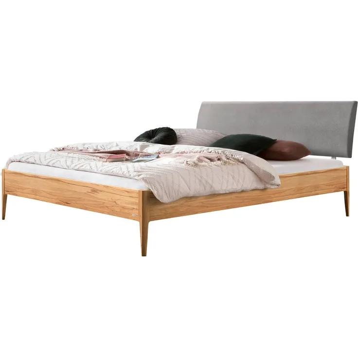 Hasena Massivholzbett Sestola Wildbuche gepolstert 140x200 cm, Komforthöhe 25 cm – Lounge